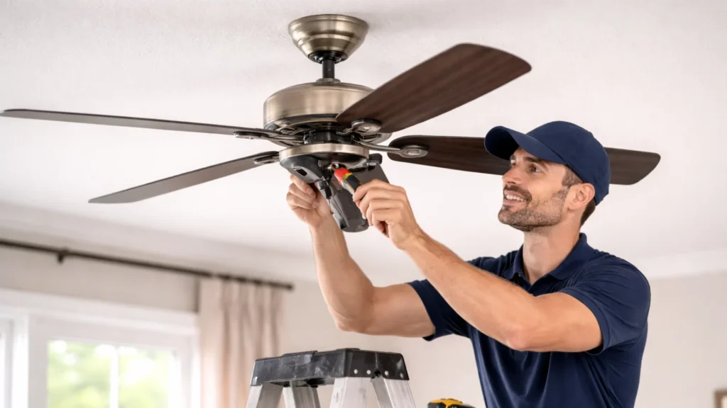 ceiling fan installation in Greenville